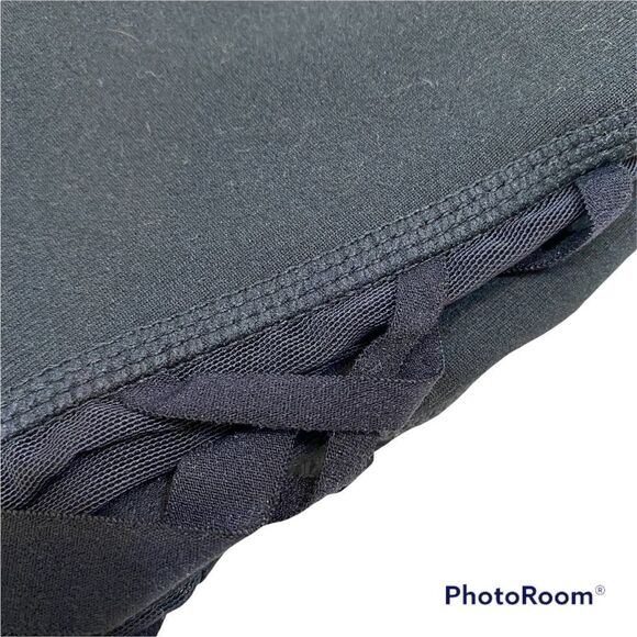 Fabletics Size Small Black Crisscross Mesh Cut Out Side Panels - Picture 11 of 13
